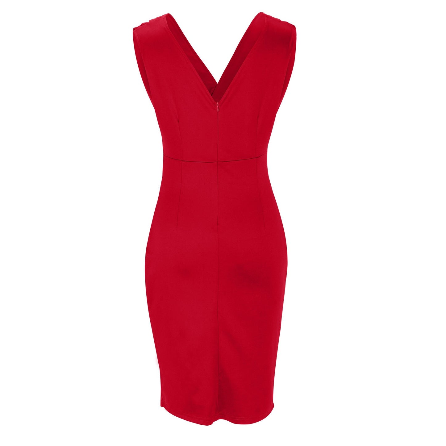 Freesie | Tailliertes Kleid mit V-Ausschnitt und Schlitz