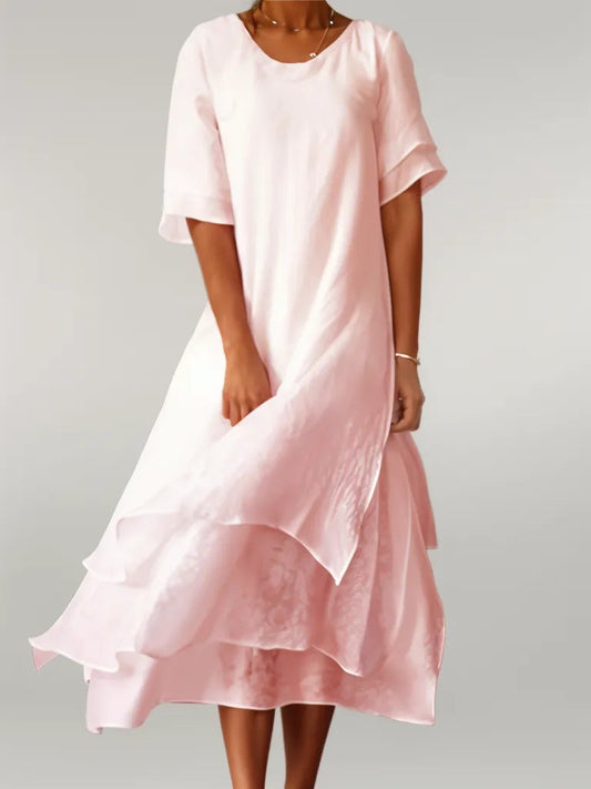 Elisa / Elegantes langes Baumwollkleid