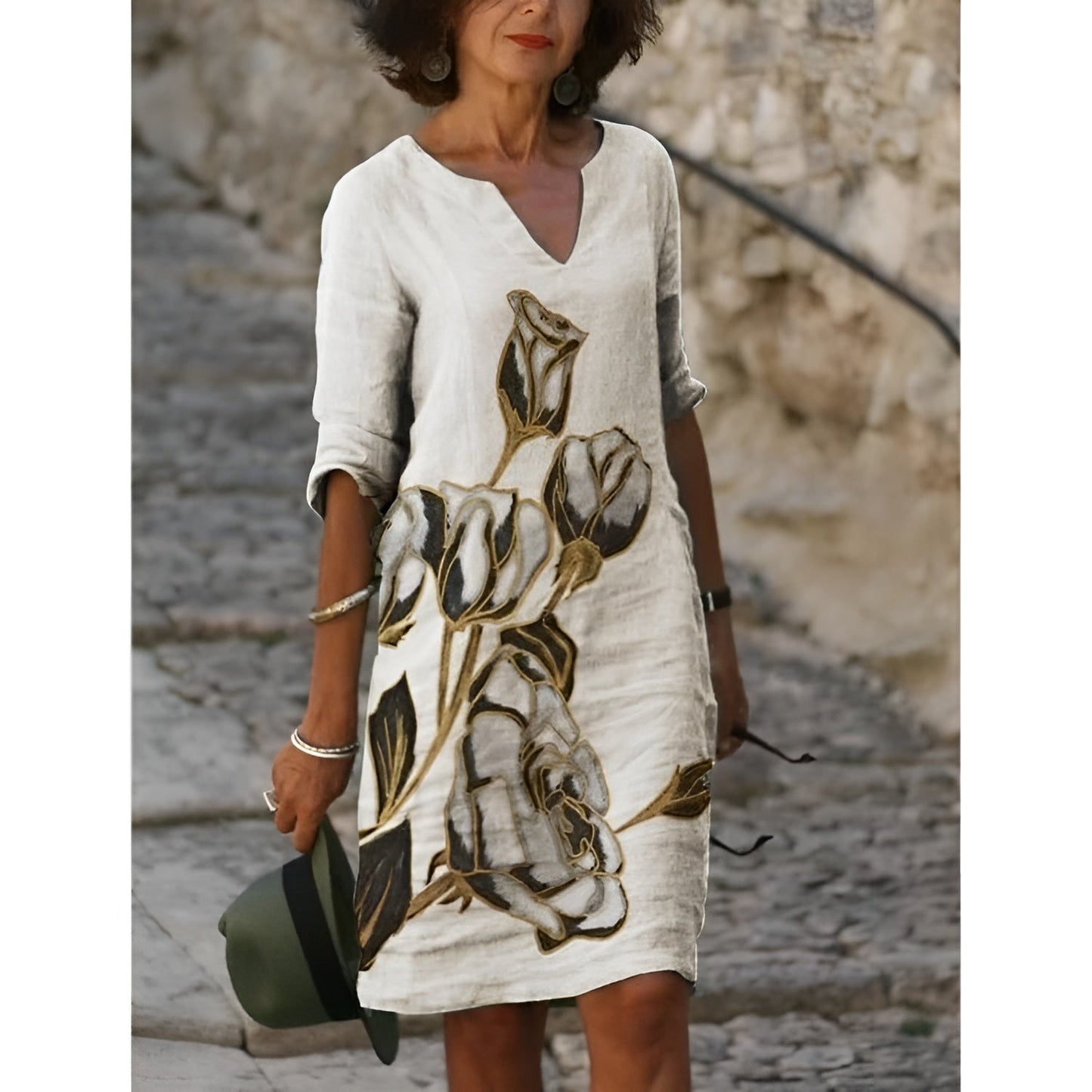 Kaija | Kleid mit Vintage-Blumenmuster
