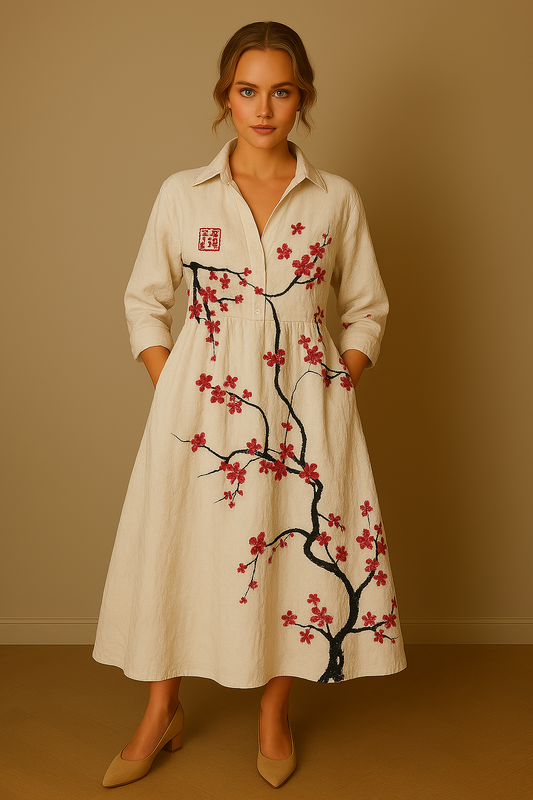 Madeleine|Elegant floral dress for women