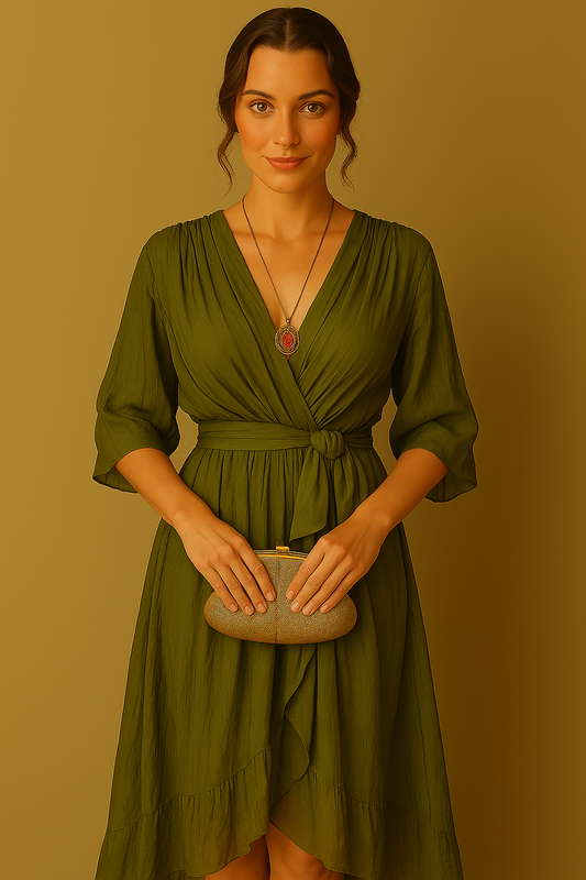 Hope | V-neck chiffon dress