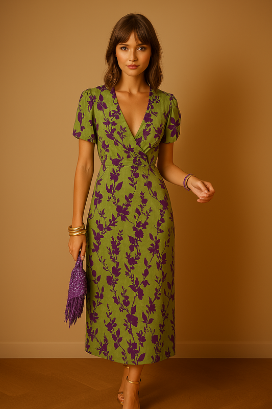 Lisan | Swaddling cloths ladies' robe with floral print