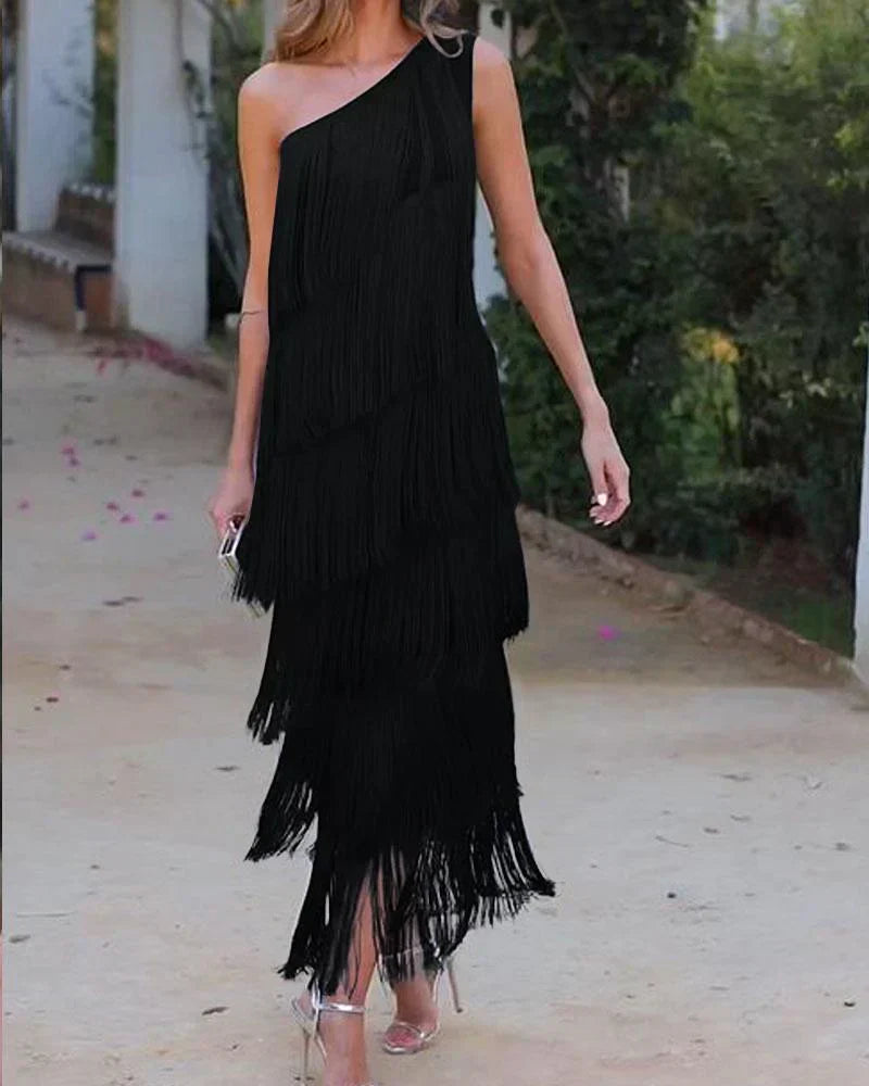 Dalia – Elegantes Kleid mit Fransen