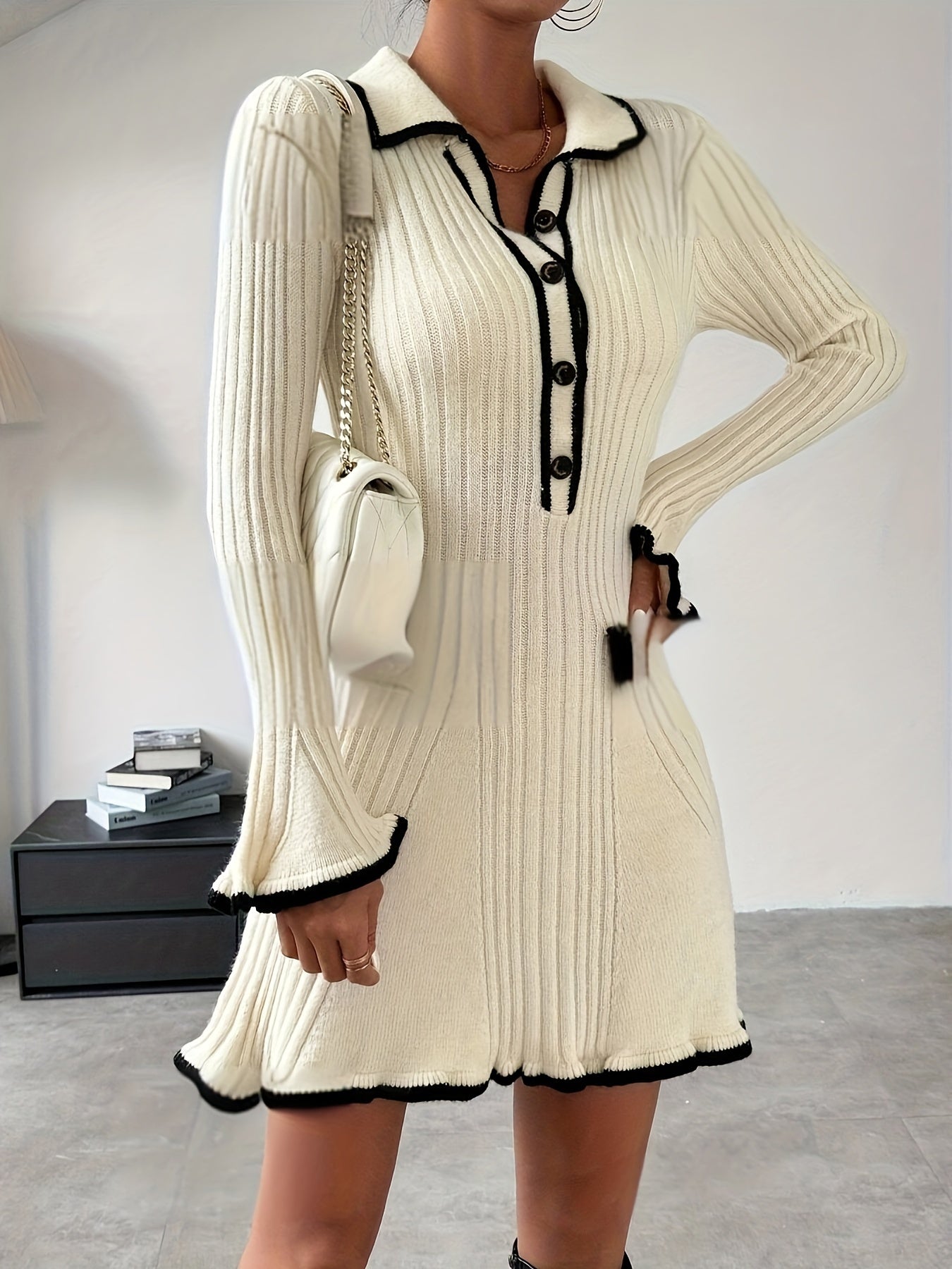 Amaïa | Strickkleid mit Rüschen