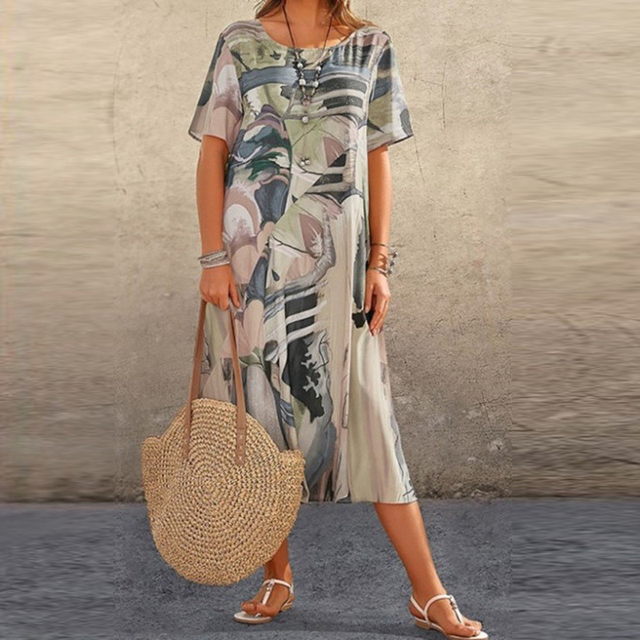 Yovi | Midikleid mit Kunstdruck