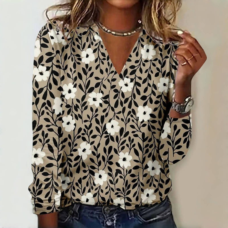 Geschichte | Vintage-Pullover mit Blumendruck