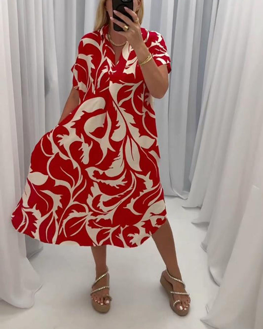 Olma™ | Lässiges Kleid mit Kontrastdruck