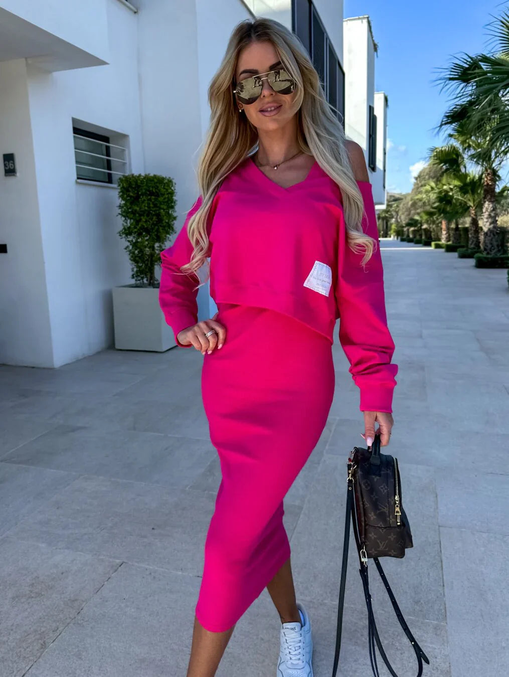 Lana – Set aus lässigem Sweatshirt und Kleid