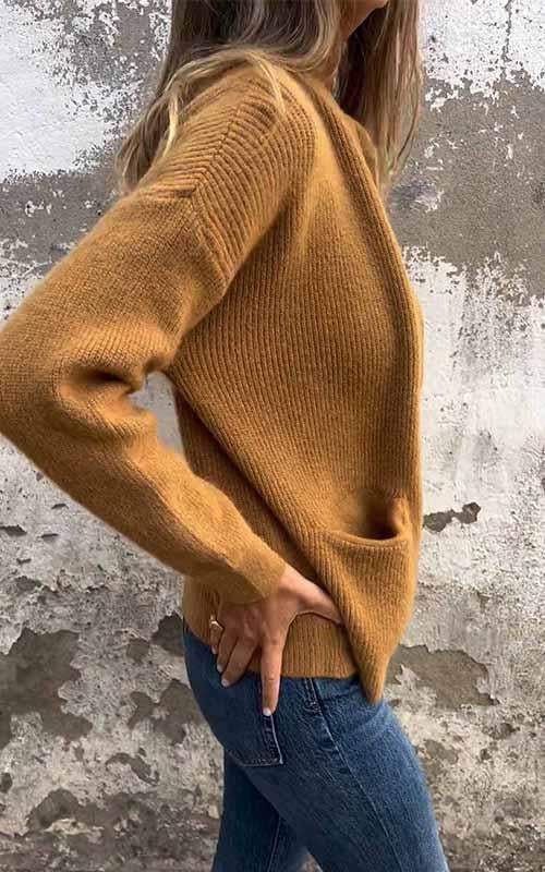 Odile™ – Gestrickte Baumwolljacke mit Reißverschluss