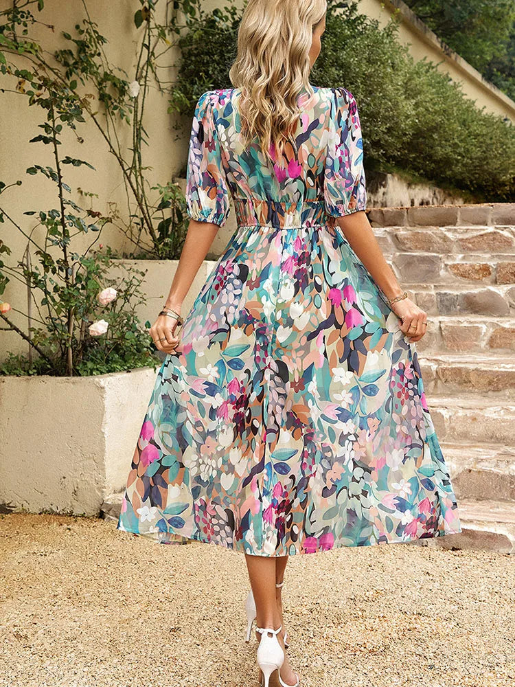 Ezme | Bezauberndes Midikleid mit verspieltem Print