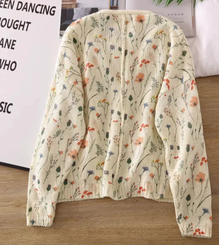Sammy | Eleganter Cardigan mit Blumendruck