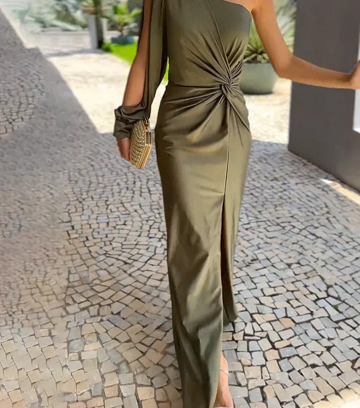 Luxuriöses One-Shoulder-Maxikleid für Damen von Alisa
