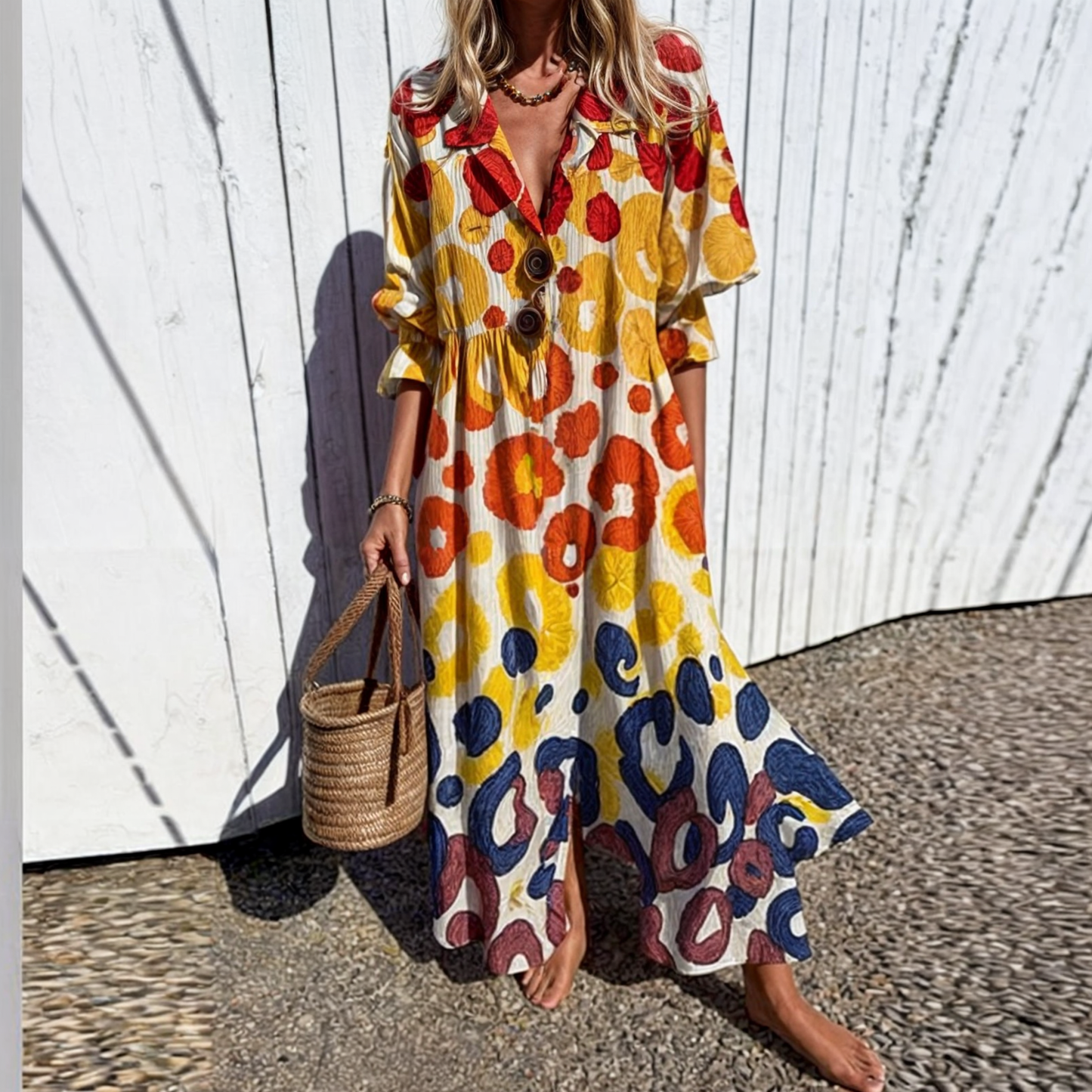 Odessa™ | Vibrant floral shirt dress