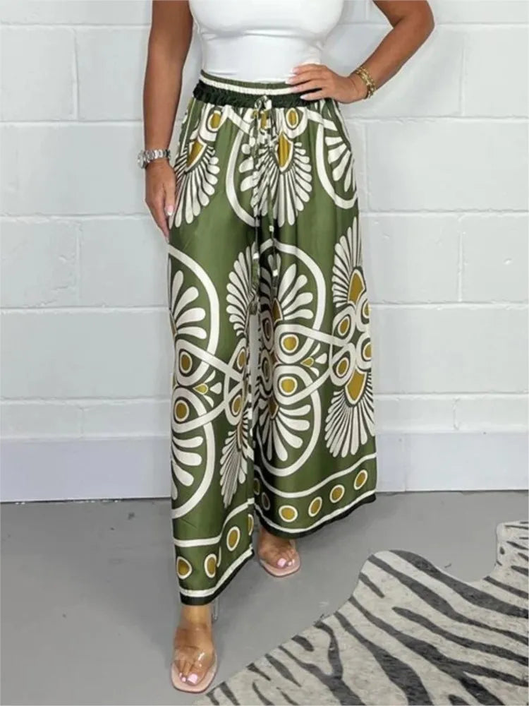 Casandra | Elegante Boho-Hose mit weitem Bein