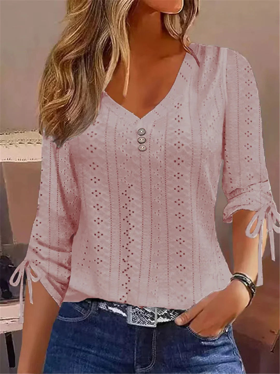 Maybelle | Elegante Bluse mit V-Ausschnitt