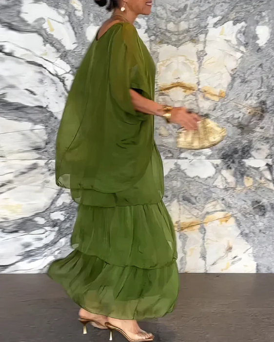 Carolina | Loose maxi dress with round neckline