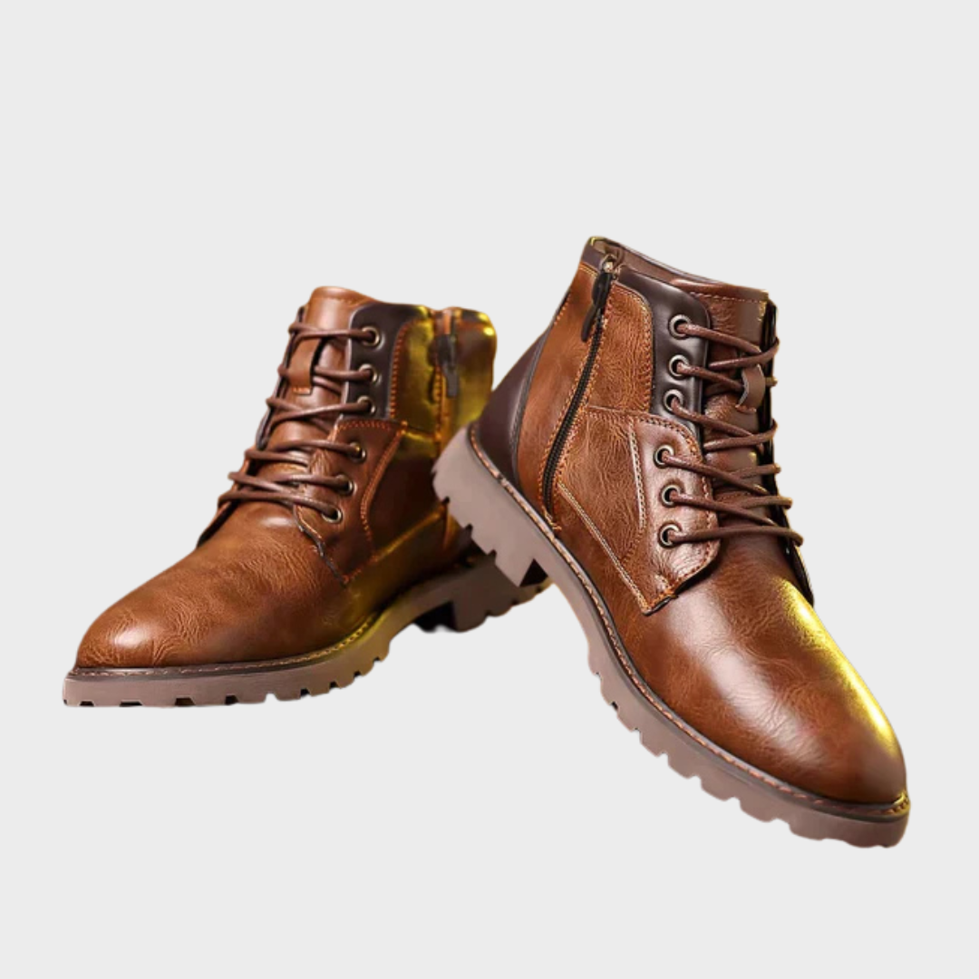 Jethro | Schnürstiefeletten aus robustem Leder