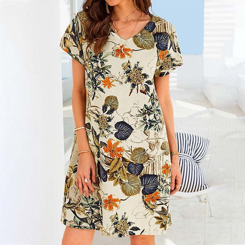 Kaija™ | Kleid aus Leinen-Baumwolle für den täglichen Gebrauch