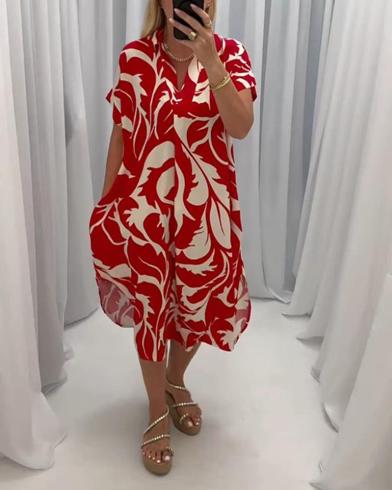 Olma™ | Lässiges Kleid mit Kontrastdruck