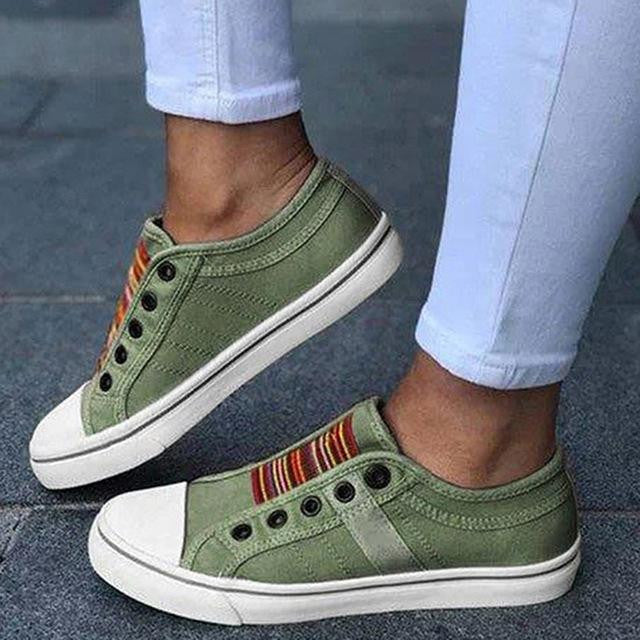 Neue orthopädische Sommerschuhe 2025 – Vintage Denim Slip-On