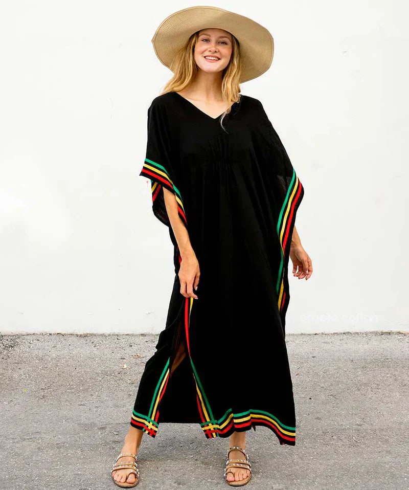 Laura – Sommerkaftan aus Baumwolle und Leinen