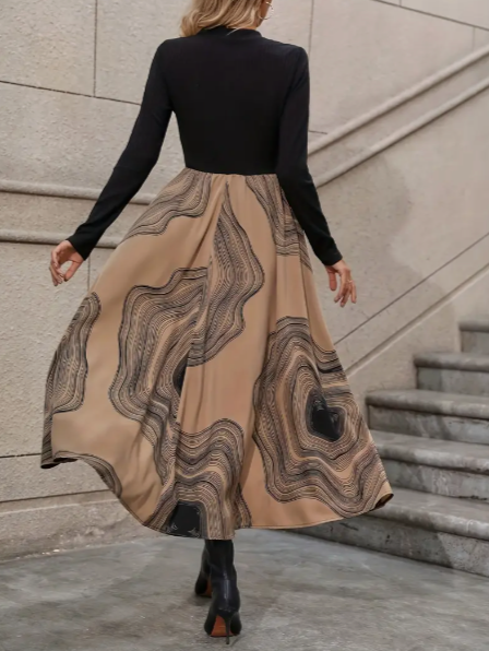 Sylvie | Eleganter Midirock mit kunstvollem Print
