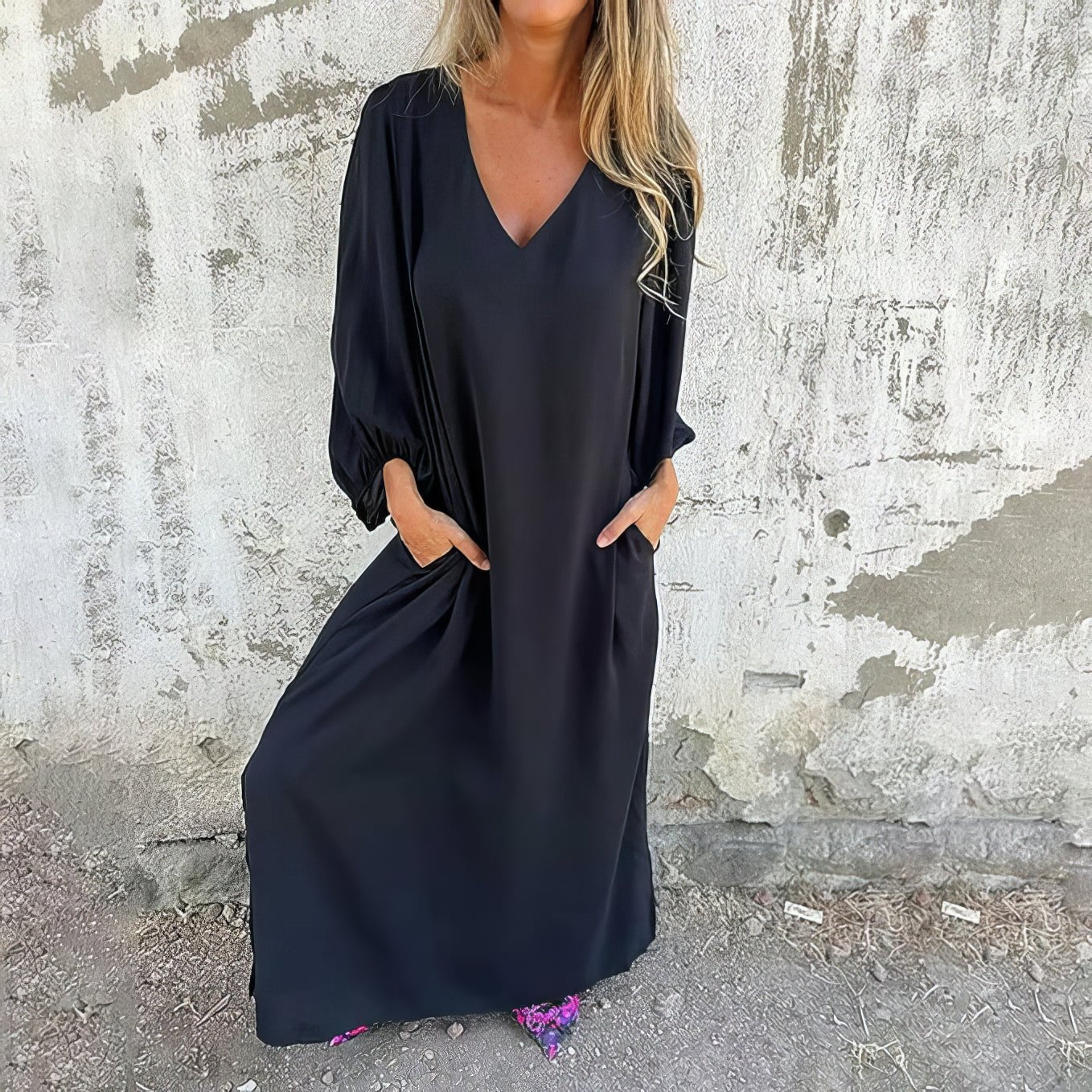 Pearl | Swaddle wraps Boho robe with pockets
