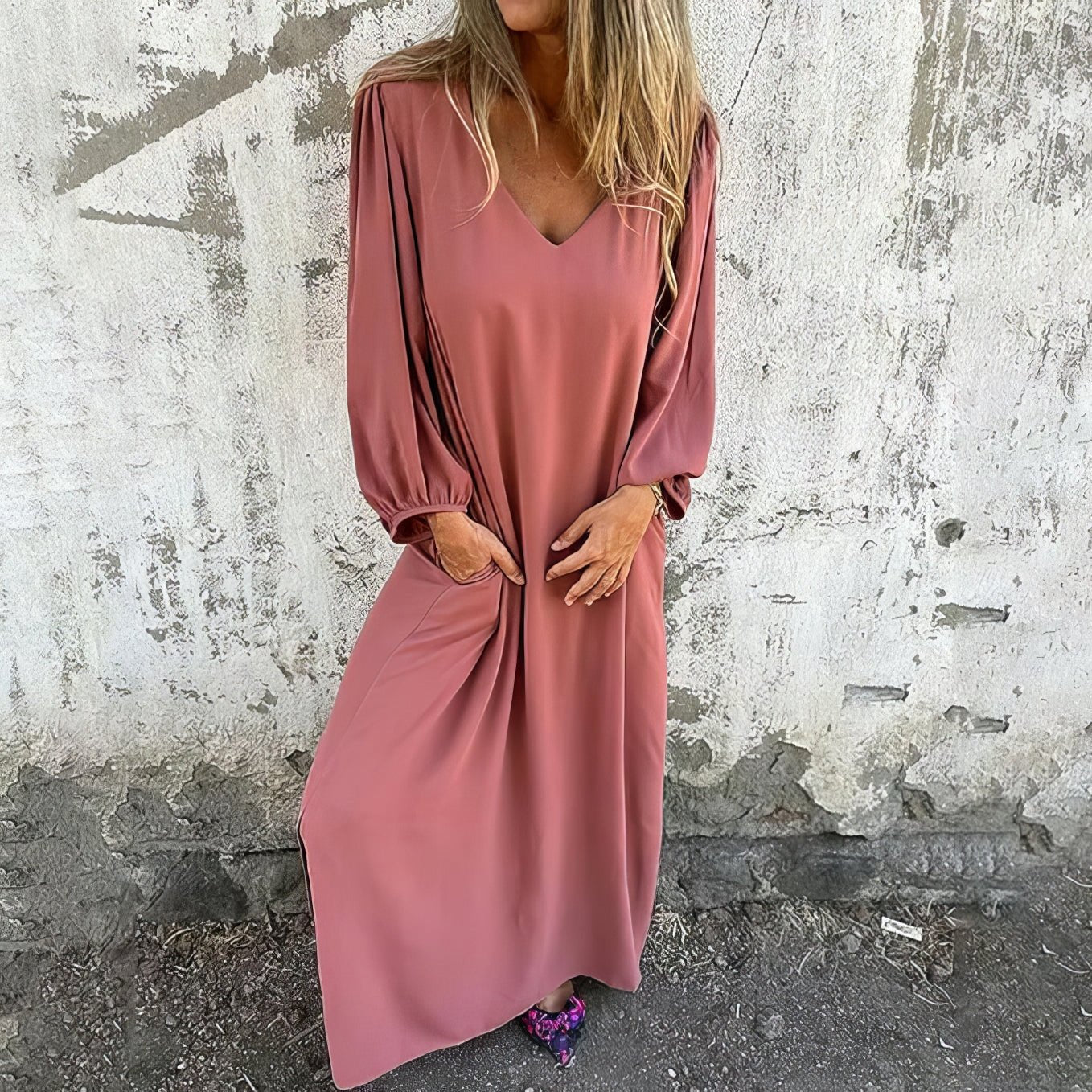 Pearl | Swaddle wraps Boho robe with pockets