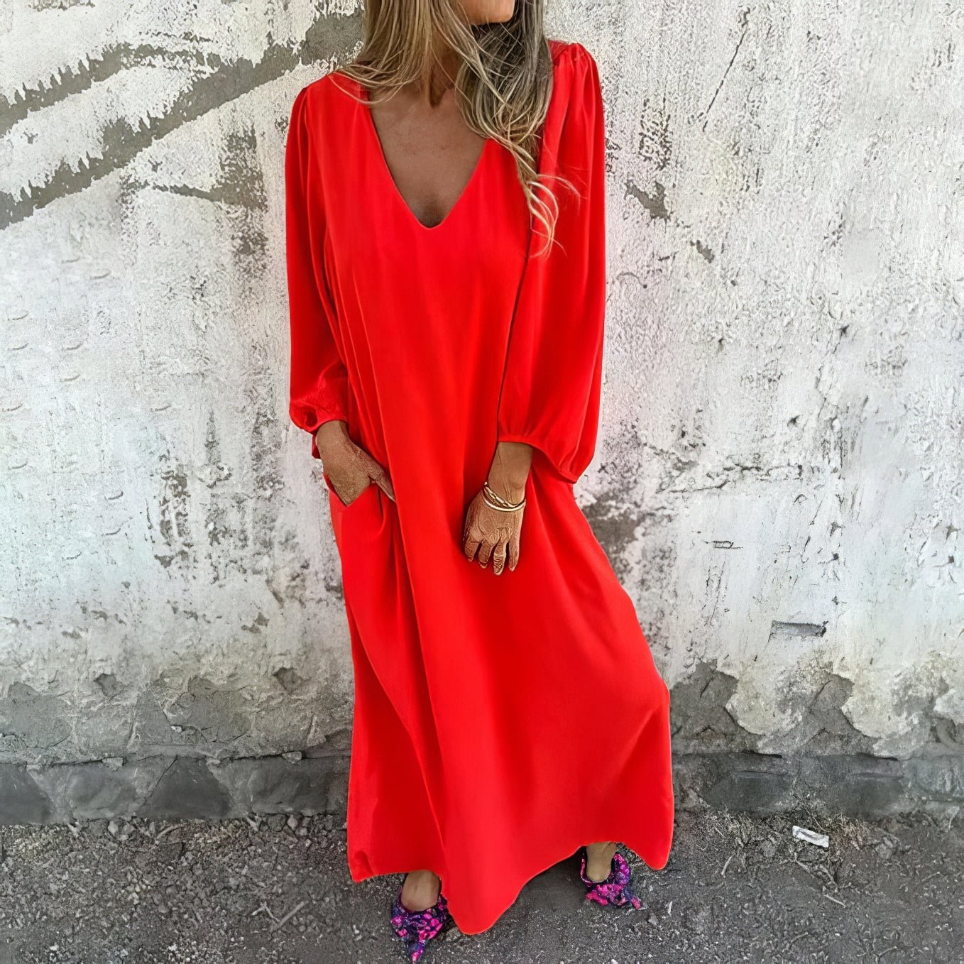 Pearl | Swaddle wraps Boho robe with pockets