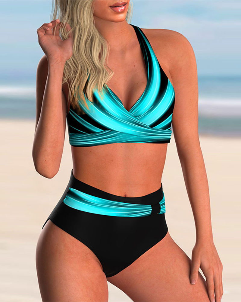 Victoria | Bikini-Set mit Details im Schritt und Aufdruck