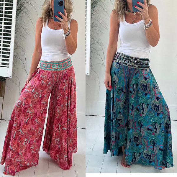 Sabine™ Leichte Hose mit Ethnoprint und Gummizugbund