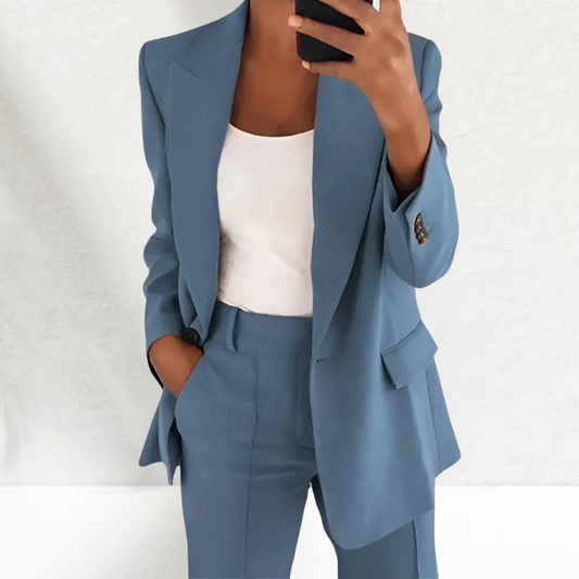 Therese | Eleganter Hosenanzug mit weitem Bein