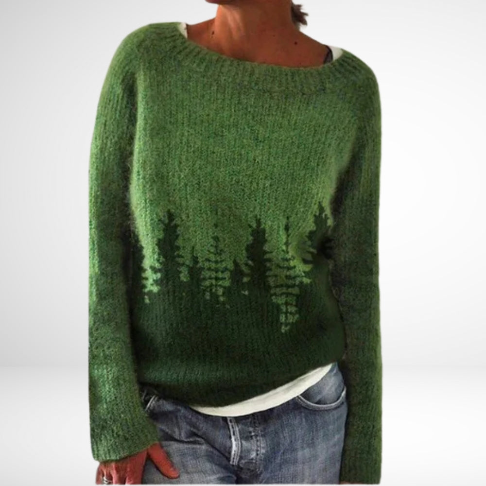 Dahlien | Retro-Winterpullover