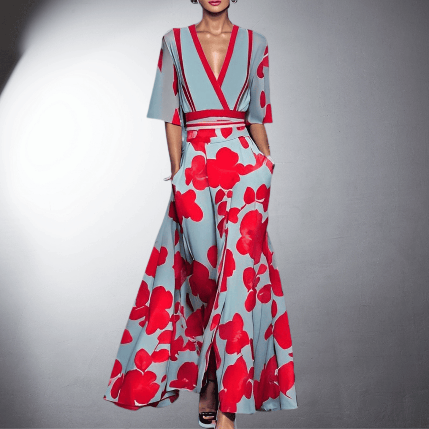 Lena™ | Handgefertigtes elegantes Blumenkleid