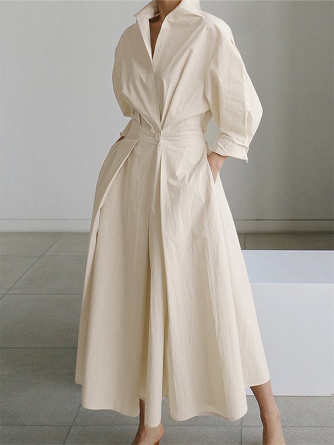 Clemence™ | Buttoned midi dress