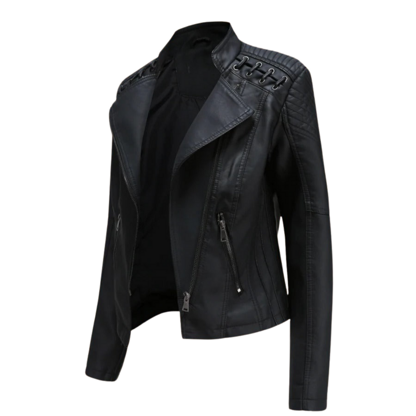 Amelia - Damen Bikerjacke aus Kunstleder