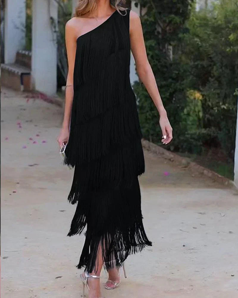 Dalia – Elegantes Kleid mit Fransen
