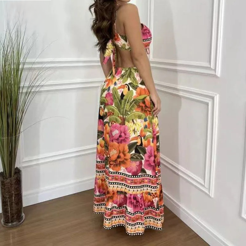 Divina™ | Tropisches langes Kleid