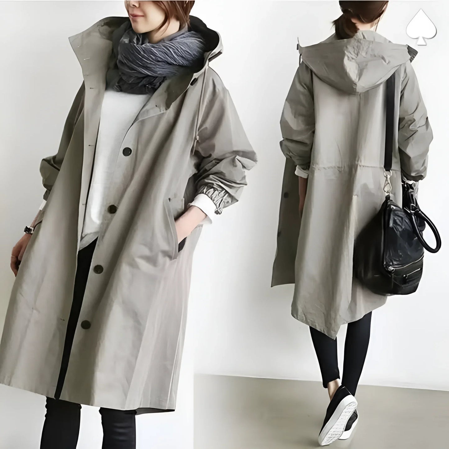 Nina - Oversized Regenjacke mit Kapuze