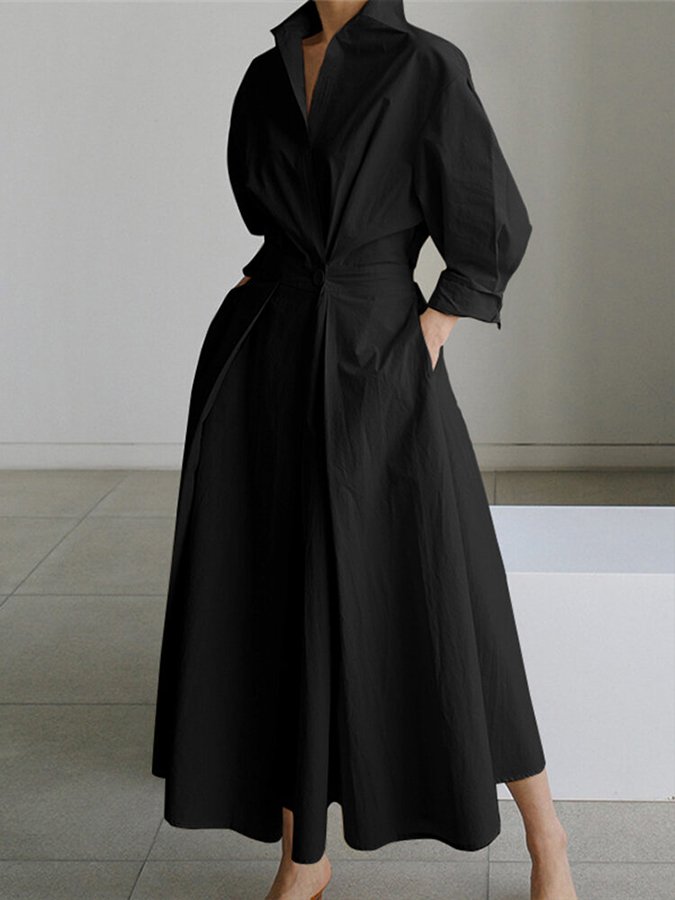Clemence™ | Buttoned midi dress