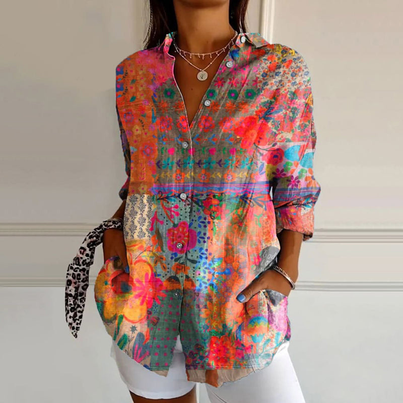 Annika | Bunte Bluse mit verspieltem Aufdruck