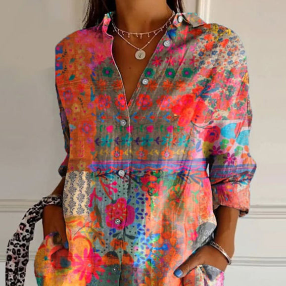 Annika | Bunte Bluse mit verspieltem Aufdruck