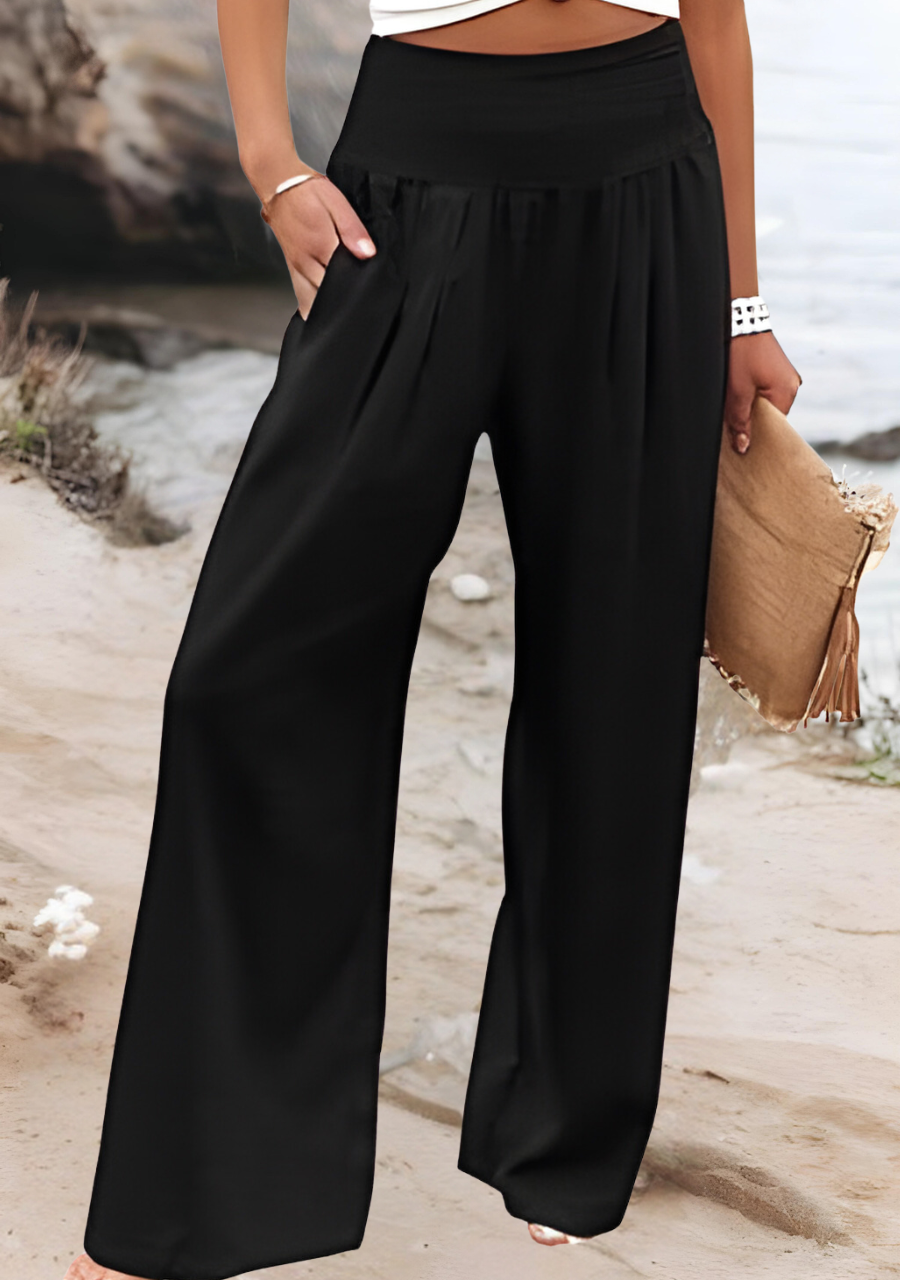 Lily Flowy Strandhose mit weitem Bein