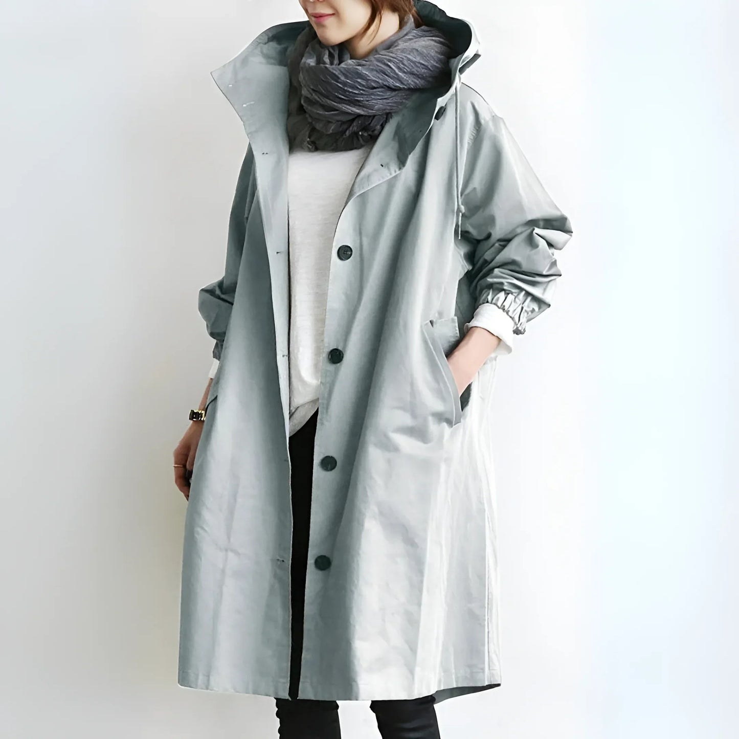 Nina - Oversized Regenjacke mit Kapuze