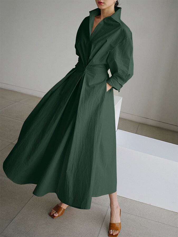 Clemence™ | Buttoned midi dress