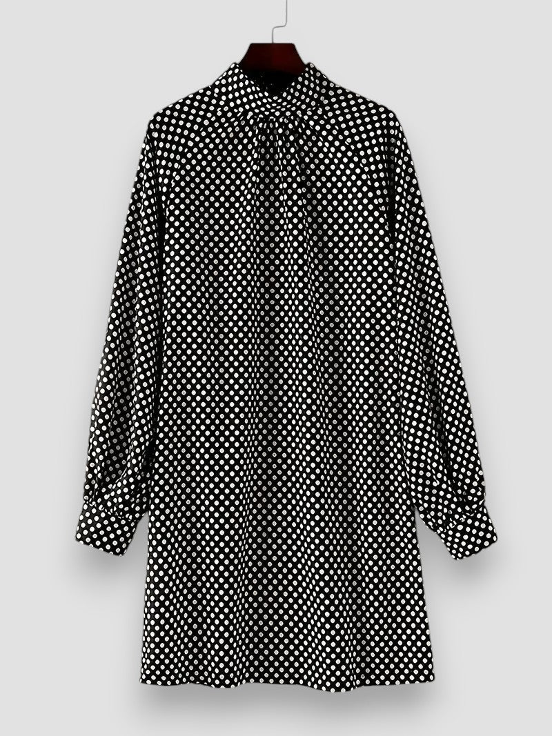 Milena | Kurzes gepunktetes Kleid