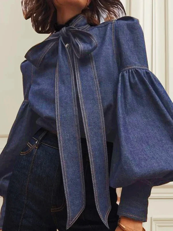 Christy™ | Puff-Jeansbluse