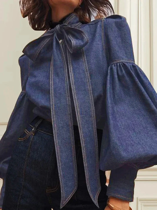 Christy™ | Puff-Jeansbluse
