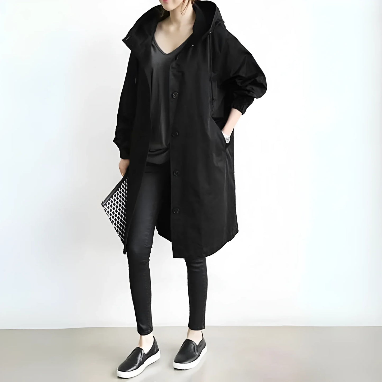 Nina - Oversized Regenjacke mit Kapuze