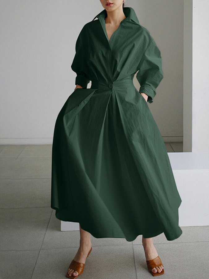 Clemence™ | Buttoned midi dress